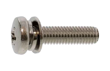 ステンレス (+)バインド頭セムス小ねじ P＝4 (バネ座+JIS小形平座 組込)